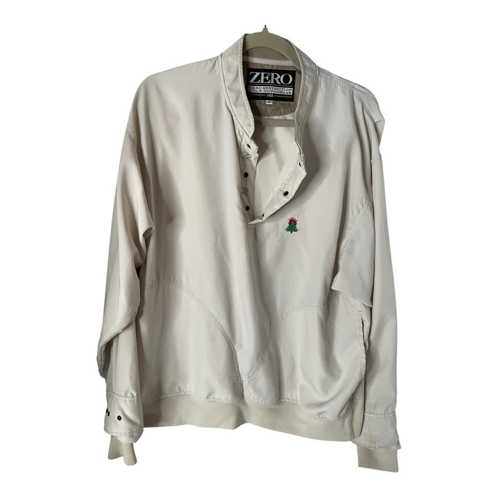 Zero Restriction Beige Pullover Snap Button Golf … - image 1